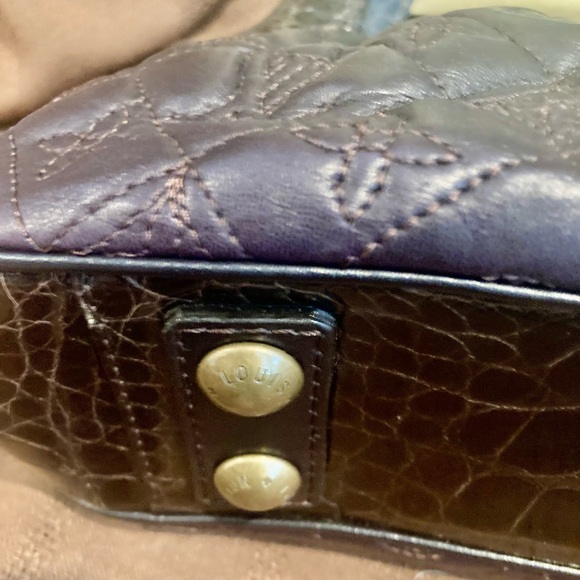 ***RARE***Louis Vuitton Alligator-Trimmed Vienna Sac Fermoir MM Handle Bag - Picture 10 of 16